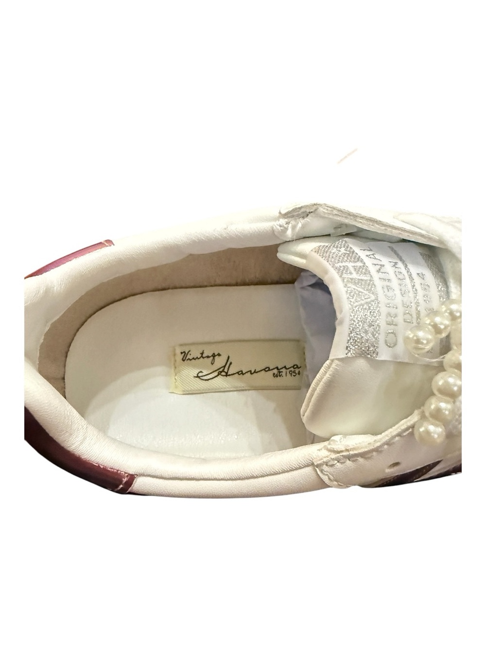 Vintage Havana Nadia 10 Sneakers | Women’s Size 10 | White & Metallic Pink | NIB - Picture 6 of 8